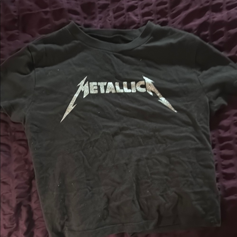 Metallica crop top Black T-Shirt